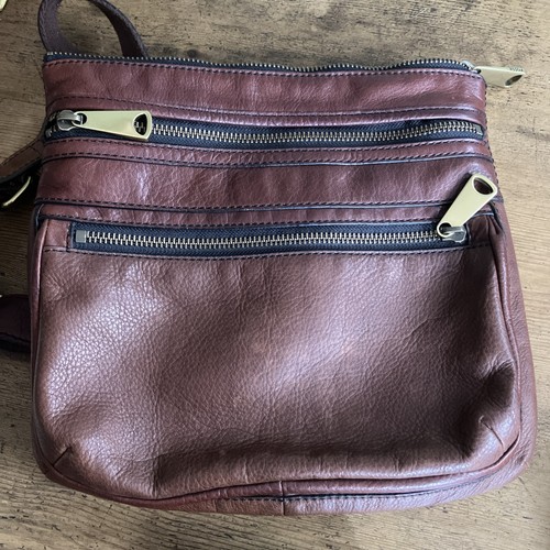 Fossil real leather tan brown - real,