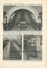 UNDERGROUND ESCALATORS TICKET MACHINE c 1930 PHOTO ILLUSTRATION PRINT