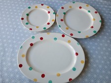 Fairmont & Main Carnival Set Platter, Dinner & Sandwich Plates - 34 27.5 21 Cms