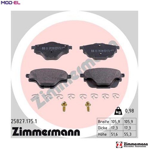 Brake pad set disc - disc,