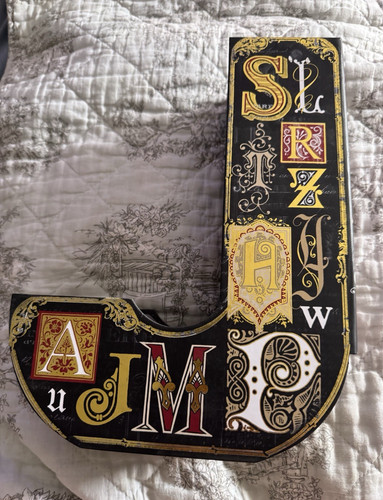 Decorative wooden letter - decorative,