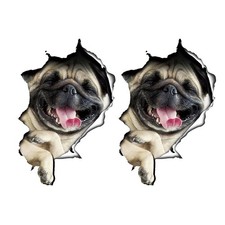 2pcs 3D Dog Break The Wall