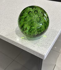 Large Green Heavy Bubble Paperweight 11cm  Diameter