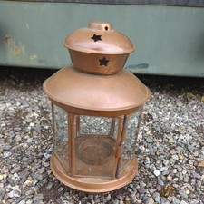 Vintage copper small lamp - copper,