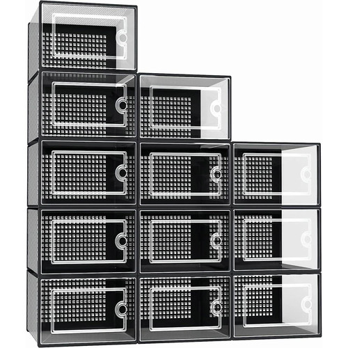 12x transparent shoe boxes - 12x,