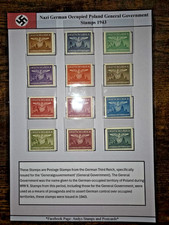 Nazi German Occupied Poland General Government Stamps 1943