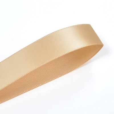 Double face satin ribbon - double, gold