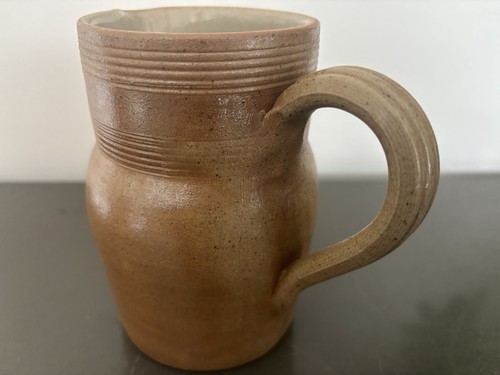 Vintage french brown stoneware - brown,