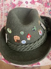 Vintage Tyrolene Hat With 20 Original Pin Badges.