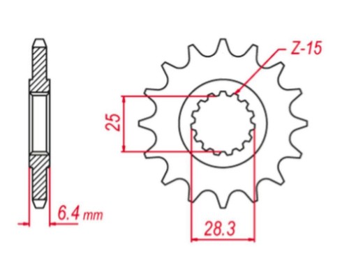 Grosskopf front sprocket - front,