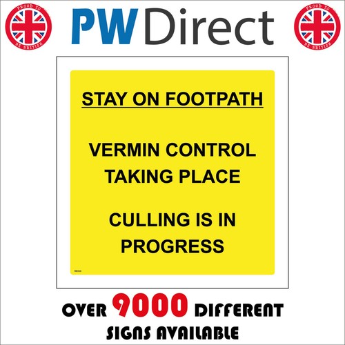 Sign stay footpath - sign,
