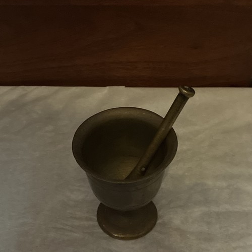 Vintage miniature brass pestle - vintage,