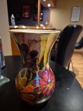 Old COURT FLORAL vase. Good