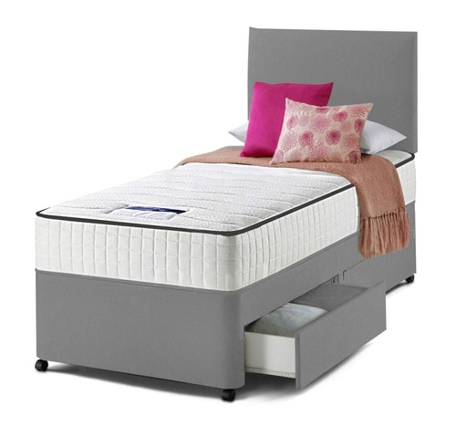 Single divan bed set - single, 3ft