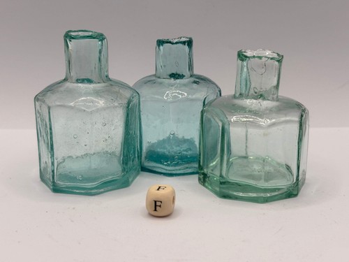 Old aqua glass inks - 3,