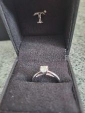 Diamond And White Gold Engagement Ring Size J.5