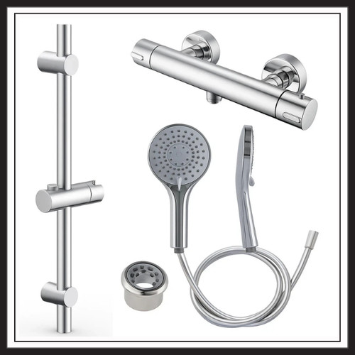 Gem thermostatic shower mixer - thermostatic,