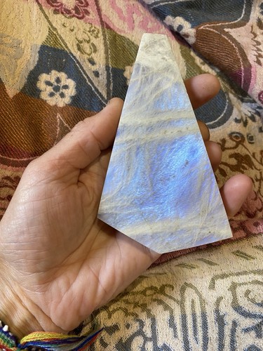 Moonstone crystal blue - blue, flash