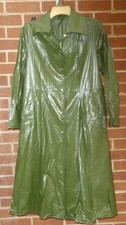 Unbranded Long PVC Coat In Green - Size Circa 18 - Good Used Condition