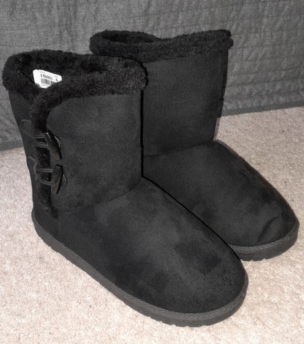 New ladies black faux suede - suede, &