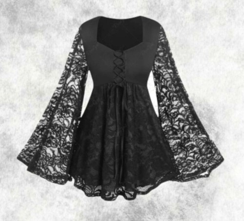 New black gothic corset empire - black,