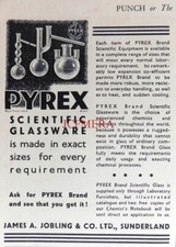 Wartime 'PYREX' Scientific Laboratory Glassware Advert : Original 1942 WW2 Print