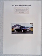 BMW 3 Series Saloons brochure 1993 - 316i, 318i, 320i, 325i, (SE) models. 37 pgs