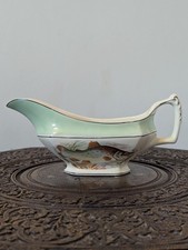 Rare Antique Woods Ivory Ware English Fish Design Gravy Sauce Boat VGC