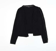 Matalan Womens Black Square Neck Viscose Blend Cardigan Size M