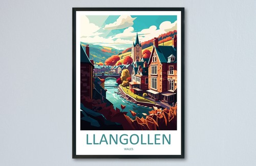 Llangollen travel print - travel, wall