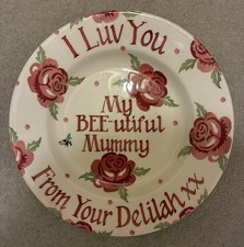 Emma Bridgewater New ROSE & BEE PERSONALISED DELILAH 8.5” PLATE