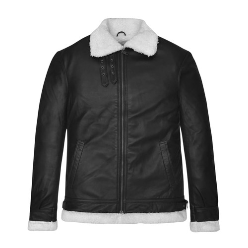 Mens black shearling - black, b3