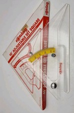 Vintage Rotring 10” Adjustable Acrylic set Square Boxed Made In England 