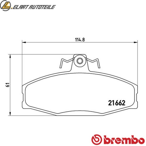 Brake pad set disc - brake, p