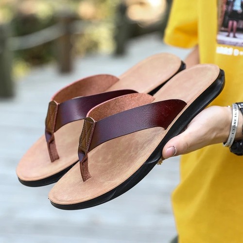 Men leather flip - leather,