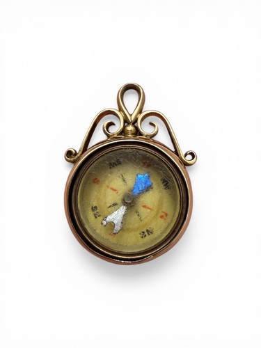 Antique 15ct gold - gold, compass