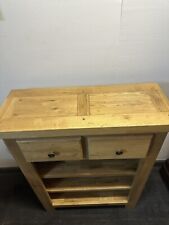 Solid Oak Bookcase With 2