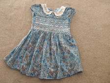 WORN TWICE.  GIRLS DRESS by NEXT AGE 3-4 yrs LINED, LACE COLLAR, 100% COTTON