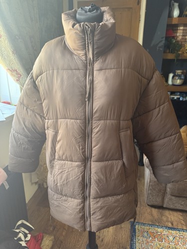 Zara brown oversized - zara, puffa
