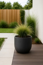 30cm Dark Grey Rustic Cylinder