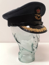 RAF Group Captain Gold Oak Leaf Peaked Hat British Air Force Officer Cap 55cm