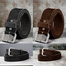 100% Genuine Pure Thick Leather High Quality Men Leather Belts 1.5 Belt Buckle