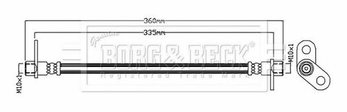 Brake hose fits mitsubishi asx - brake,