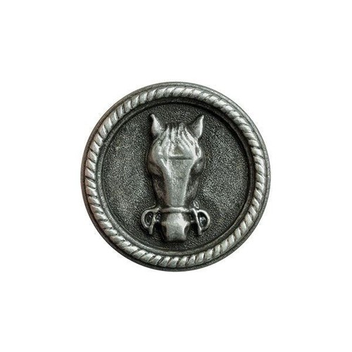 Round horse buttons - horse, front