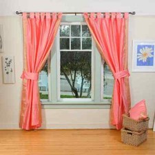 Indo Pink Tab Top Sari Sheer