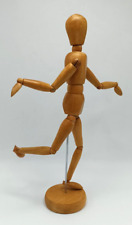 VINTAGE ARTIST WOODEN MANNEQUIN POSING ARTICULATED POSING DOLL. 12.5" HIGH