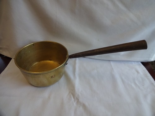 Antique brass pan with iron - pan,