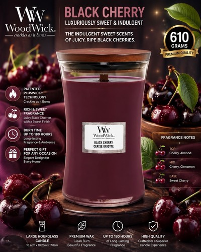Woodwick black cherry large - woodwick,