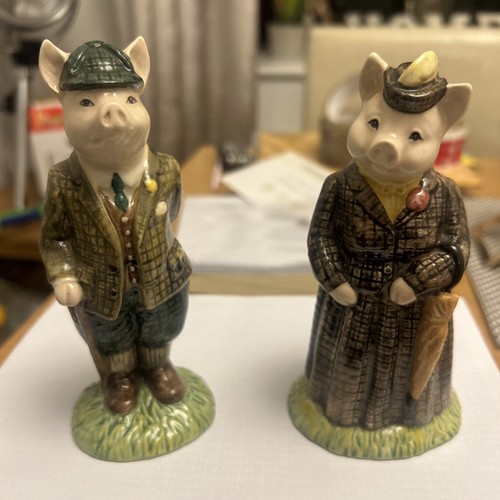 Beswick gentleman pig lady - gentleman,