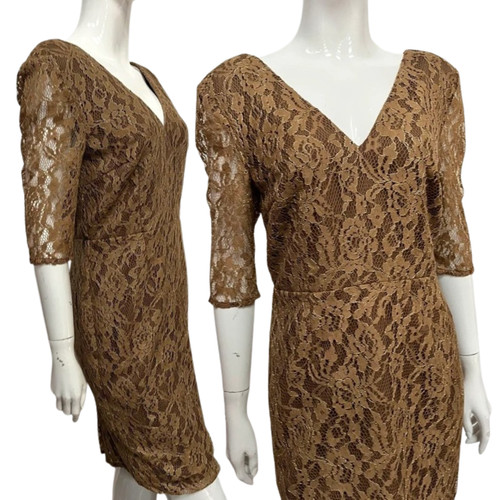 Autograph bronze dress - bronze,